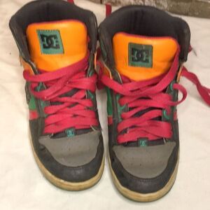 DC Kids High-Top Sneakers - Black, Red, Green, Orange
